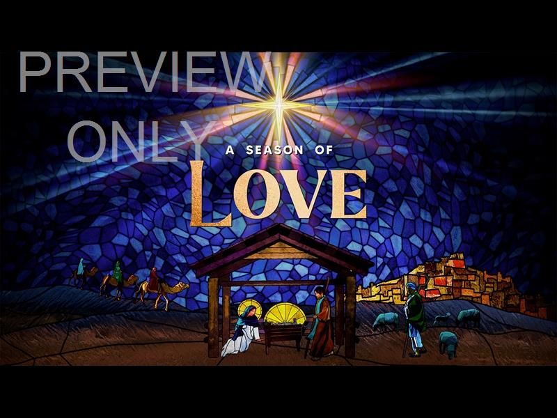 CHRISTMAS STAINED GLASS LOVE STILL