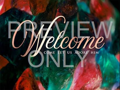 CHRISTMAS GLASS CHRISTMAS WELCOME STILL