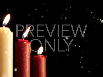 CHRISTMAS CANDLES SNOW