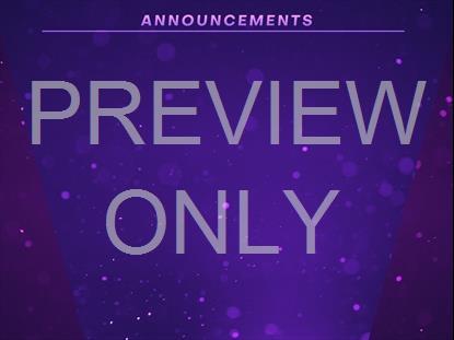 DUST STORM ANNOUNCEMENTS