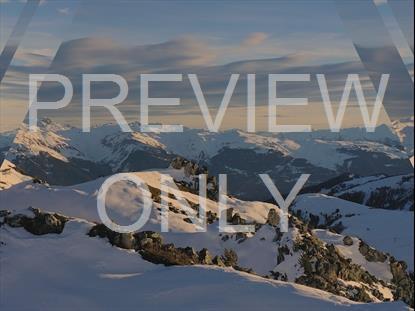 EPIC WINTER AERIAL MOUNTAIN RIDGE