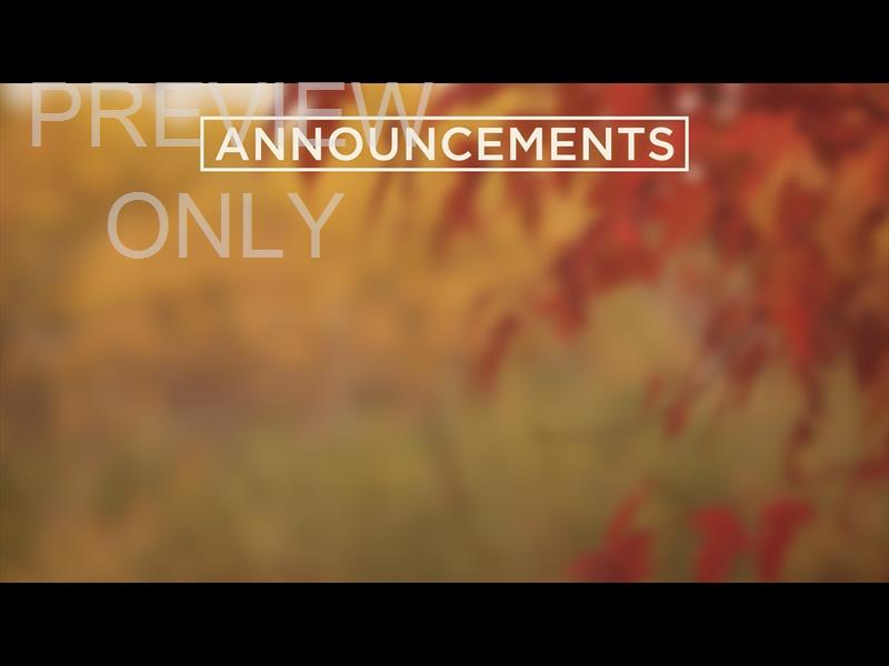 FALL COLORS ANNOUNCEMENTS