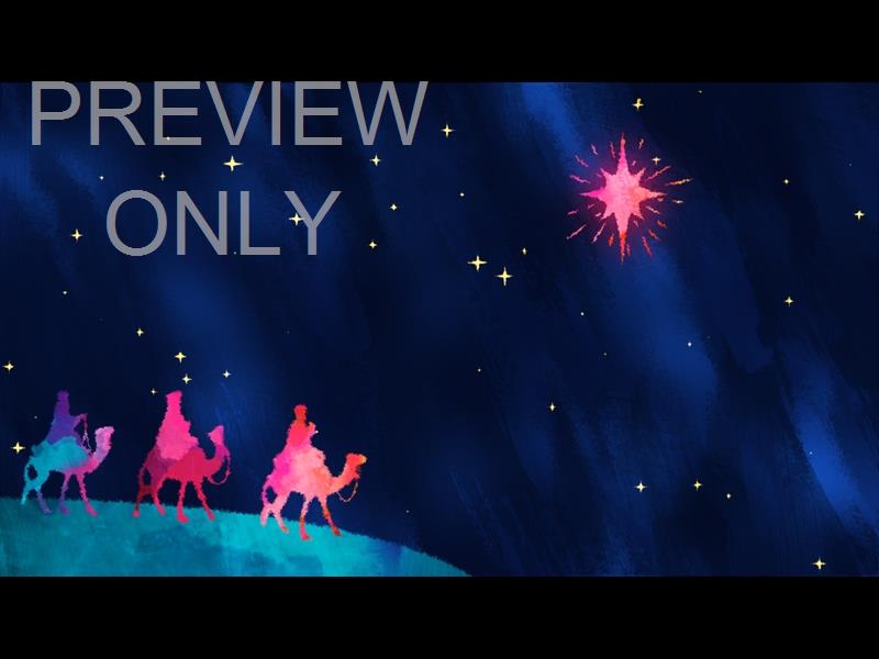 PAINT CANVAS WISEMEN STARS STILL