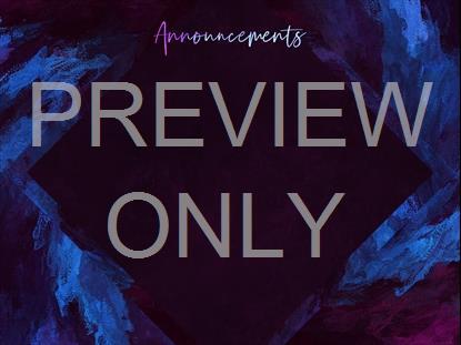 PAINT SWIRL ANNOUNCEMENTS