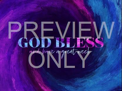 PAINT SWIRL GOD BLESS