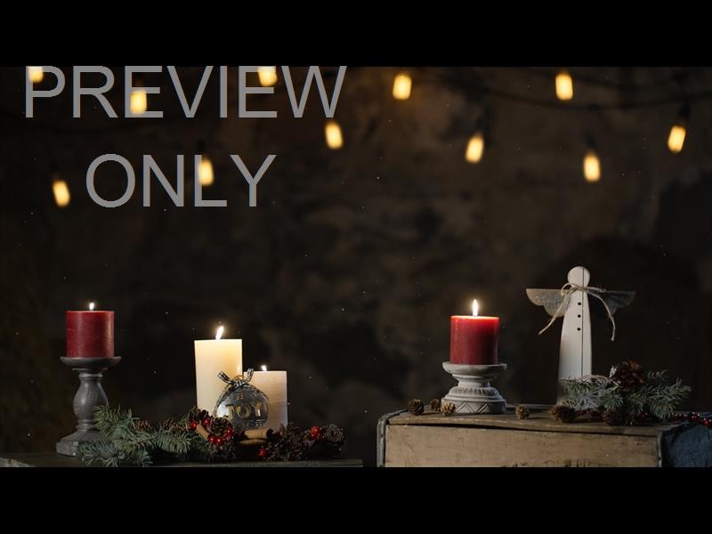 RUSTIC CHRISTMAS ANGEL CANDLES STILL