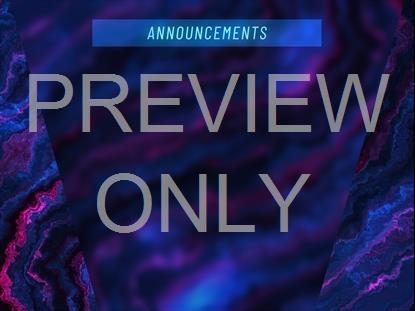 SAND STREAM ANNOUNCEMENTS