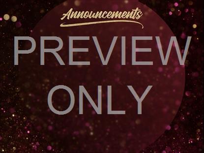 SNOWGLOBE ANNOUNCEMENTS