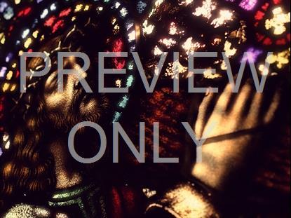 STAINED GLASS JESUS CROSS