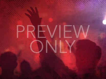 WORSHIP GROUP HANDS RED FILTERED