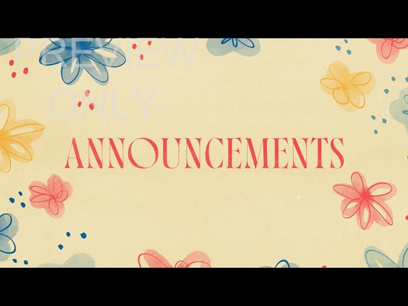 FLORAL ANNOUNCEMENTS STILL