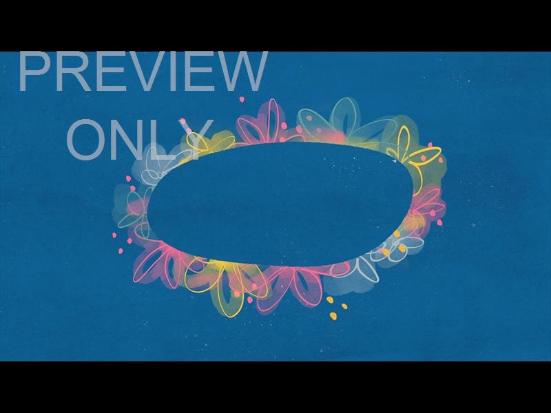 FLORAL OVAL BLUE STILL