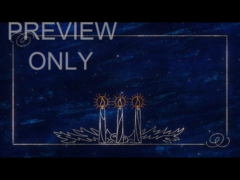 STAR OF WONDER 3 CANDLES BLUE