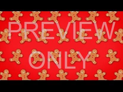 CHRISTMAS CARTOON GINGERBREAD MAN RED STILL 01
