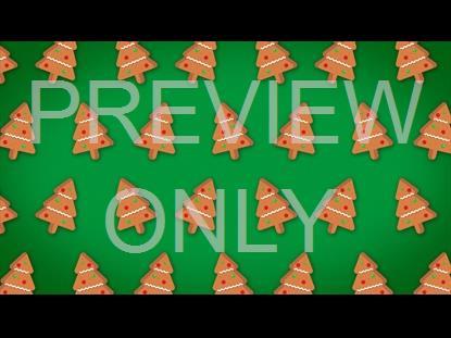 CHRISTMAS CARTOON GINGERBREAD TREE GREEN STILL 01