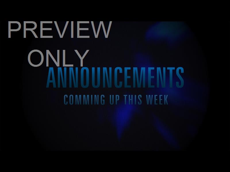 SEND THE RAIN ANNOUNCEMENTS STILL