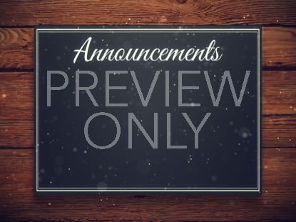 CHRISTMAS MANGER ANNOUNCEMENTS STILL