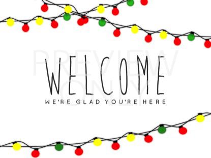TWINKLE LIGHTS WELCOME STILL