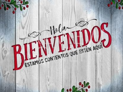 WOODEN CHRISTMAS WELCOME STILL SPANISH