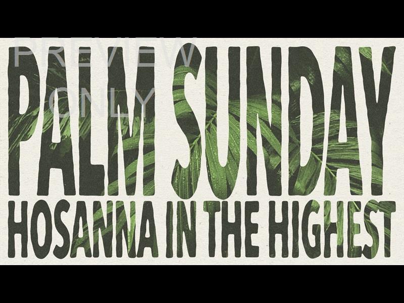 HOSANNA PALM SUNDAY STILL