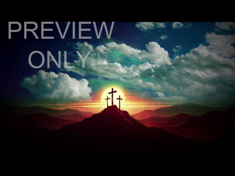 THREE EMPTY CROSSES AND MOVING CLOUDS