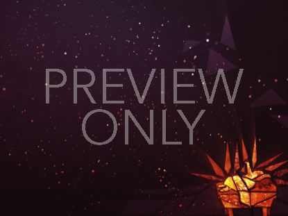 CHRISTMAS GLASS MANGER STILL