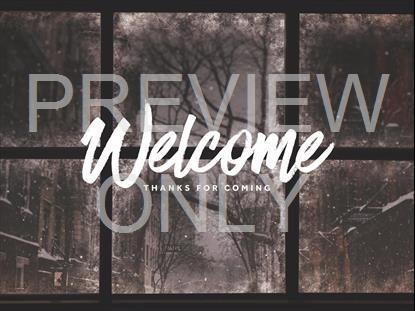 CHRISTMAS WINDOWS WELCOME STILL