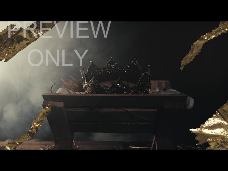 NATIVITY MANGER 8 GOLD STILL