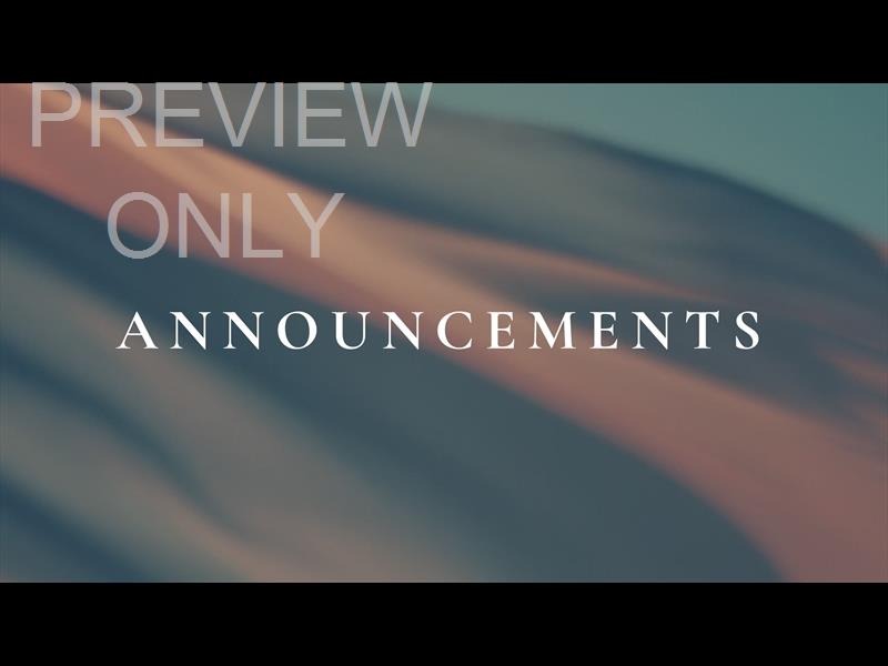 BANNER FLOW SLIDE - ANNOUNCEMENTS