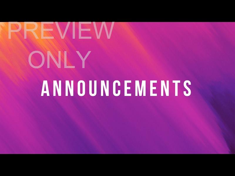 COLOR SKETCH TITLE SLIDE - ANNOUNCEMENTS