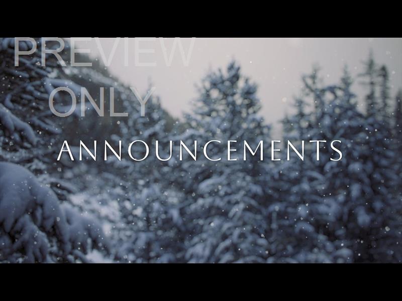 SNOW SHIMMER: ANNOUNCEMENTS STILL
