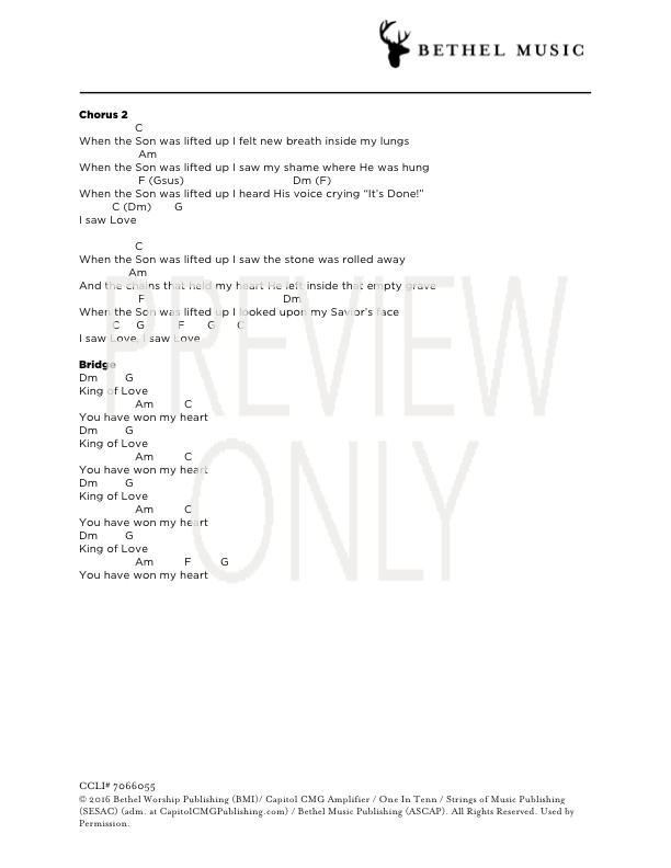 Son Was Lifted Up Lead Sheet Lyrics Chords Leeland Worshiphouse Media King of my heart, body and soul, ooh whoa! worshiphouse media