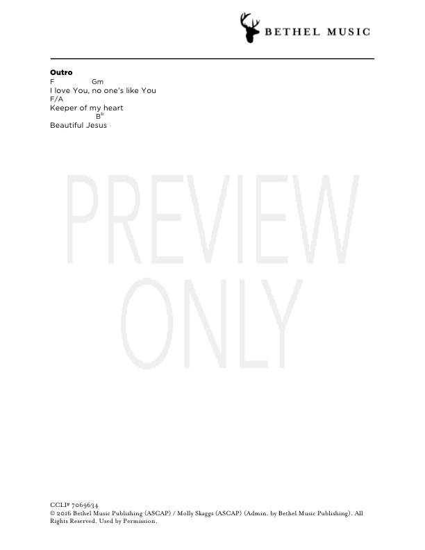 Beautiful Jesus Lead Sheet, Lyrics, & Chords Jonathan