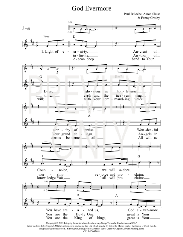 god evermore lead sheet lyrics chords integrity music evermore piano sheet music