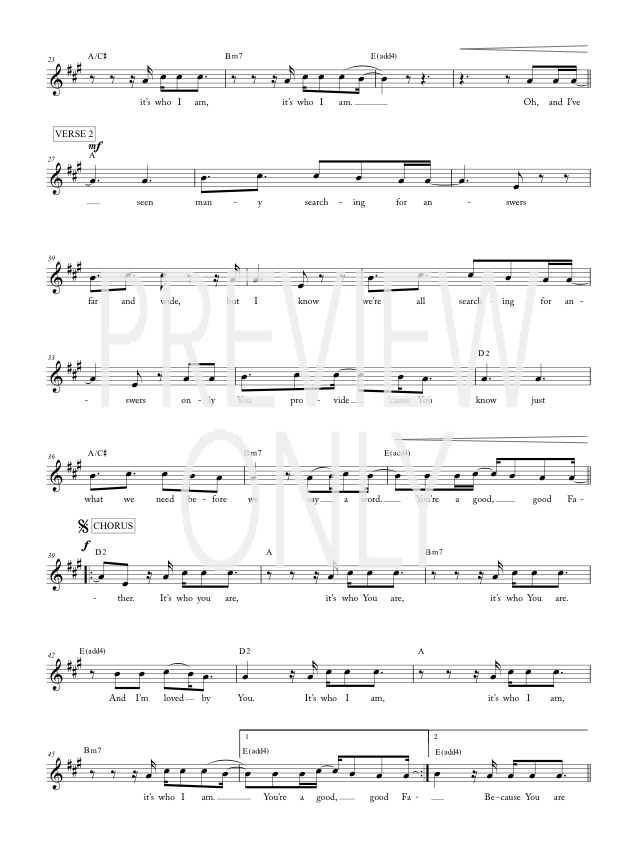 good good father lead sheet lyrics chords housefires sound sheet music good good father
