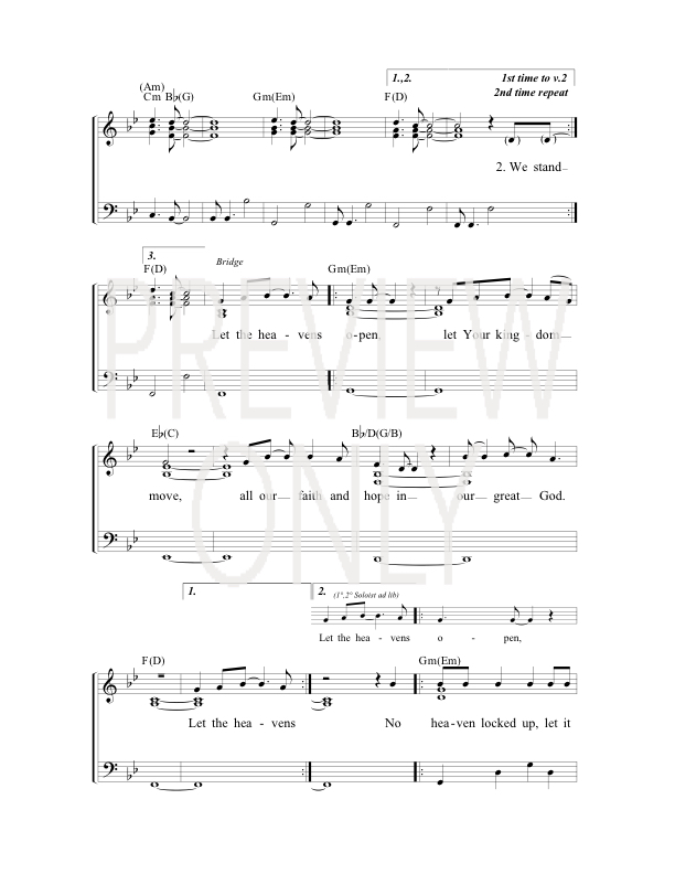 Let The Heavens Open Lead Sheet Lyrics Chords Gateway Worship Worshiphouse Media let the heavens open lead sheet lyrics