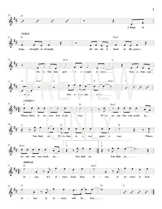 Make A Way Lead Sheet, Lyrics, &amp; Chords | Desperation Band ...