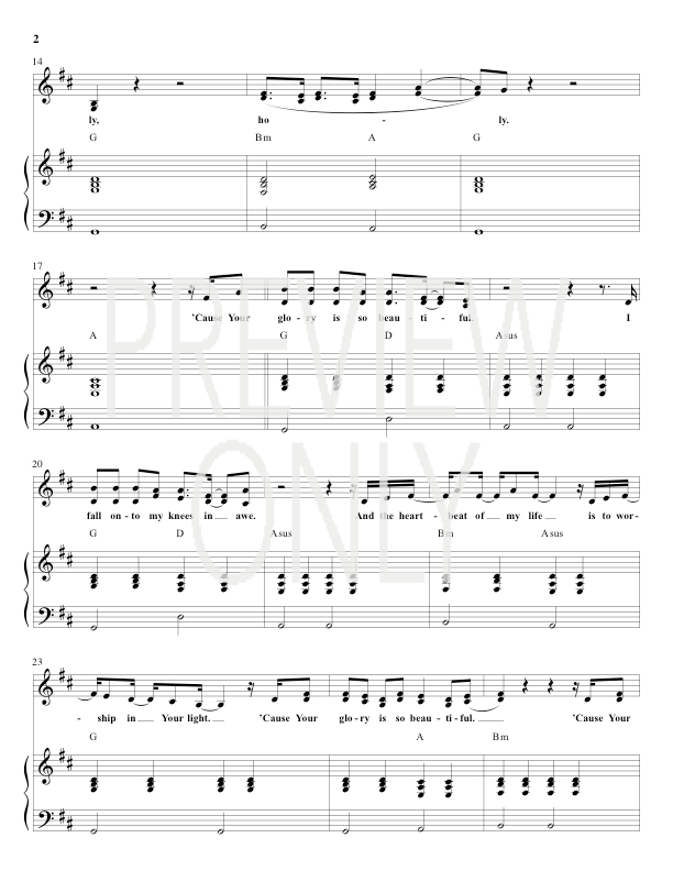 Your Glory Lead Sheet, Lyrics, &amp; Chords | All Sons &amp; Daughters ...