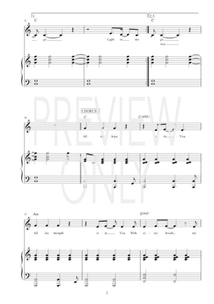 All My Hope Lead Sheet, Lyrics, &amp; Chords | Hillsong Worship | Worship Together Digital Store