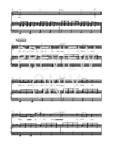 Born Is The King It s Christmas Lead Sheet Lyrics Chords 