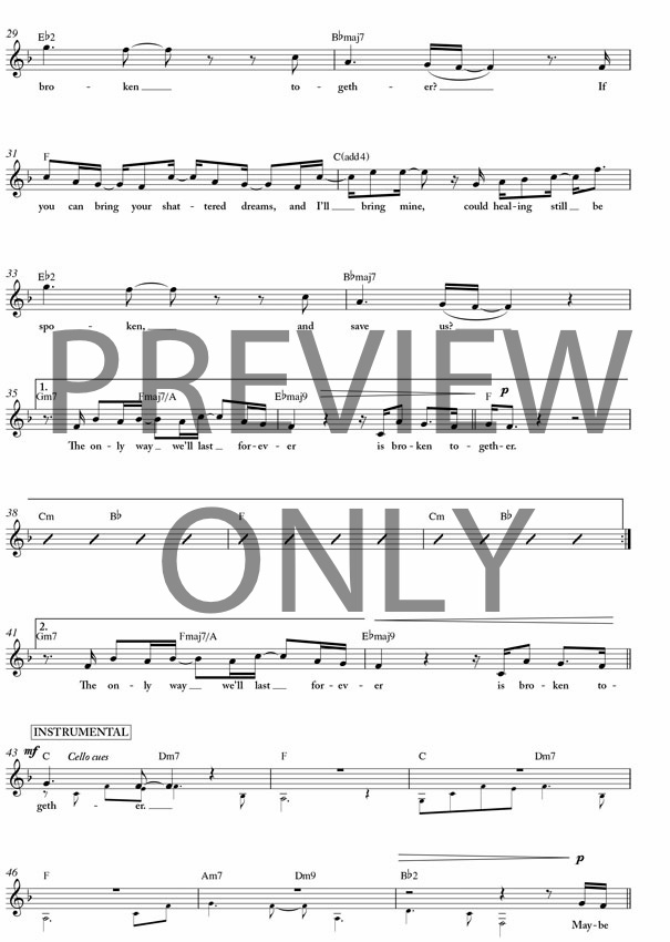 Broken Together Lead Sheet, Lyrics, &amp; Chords | Casting Crowns | WorshipHouse Media