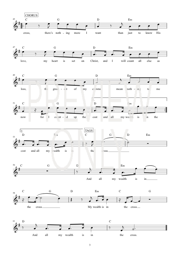 Crowns Lead Sheet, Lyrics, & Chords Hillsong Worship WorshipHouse Media