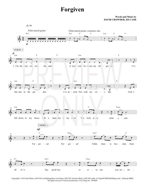 Forgiven Crowder Piano Sheet Music Best Music Sheet