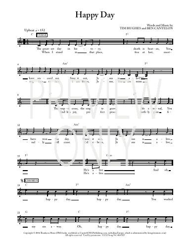 Happy Day Lead Sheet Lyrics Chords Tim Hughes Worshiphouse Media