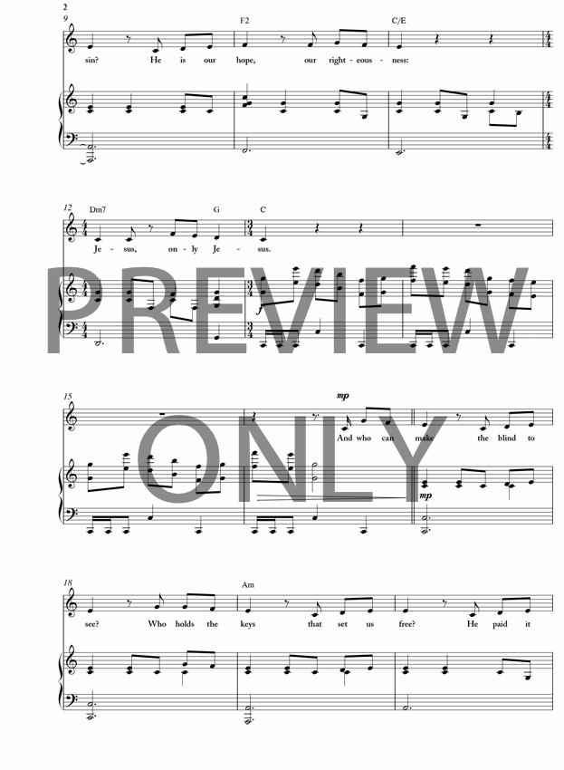 Jesus Only Jesus Lead Sheet Lyrics Chords Matt Redman Worshiphouse Media