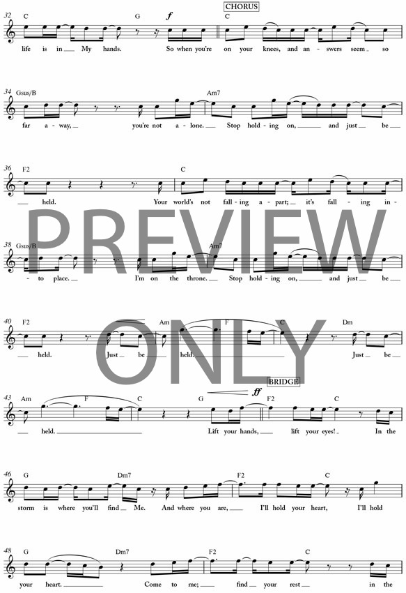 just be held lead sheet lyrics chords casting crowns just be held casting crowns sheet music