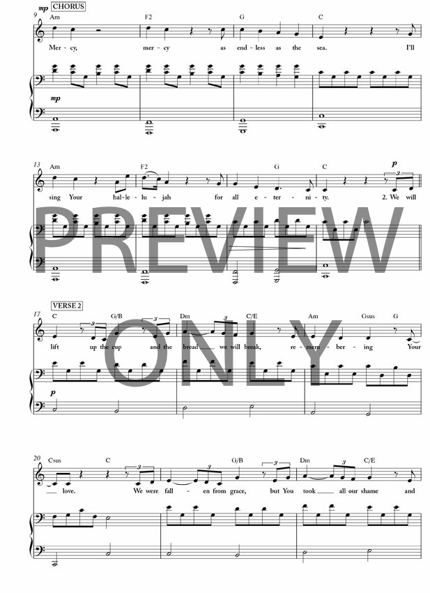 Mercy Lead Sheet, Lyrics, &amp; Chords | Matt Redman | Worship Together ...