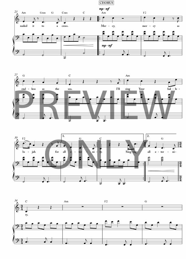 Mercy Lead Sheet, Lyrics, & Chords | Matt Redman | Worship Together ...