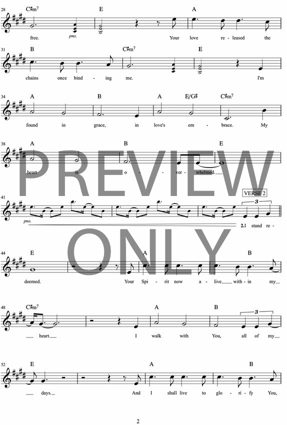 My Heart Is Overwhelmed Lead Sheet, Lyrics, &amp; Chords | Hillsong Worship ...