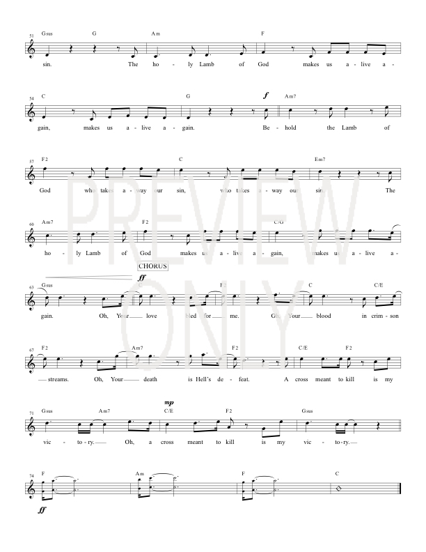 My Victory Lead Sheet, Lyrics, & Chords Crowder WorshipHouse Media